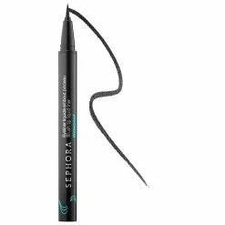 Cheap 👍 SEPHORA COLLECTION Hot Line Brush Tip Waterproof Liquid Eyeliner Black 🌟